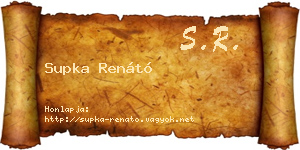 Supka Renátó névjegykártya